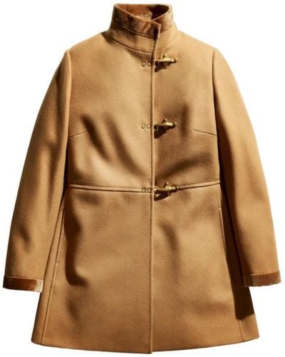 Fay Single-Breasted Coats - Brown