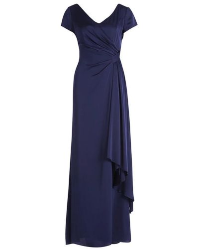 Vera Mont Elegantes abendkleid mit volant - Blau