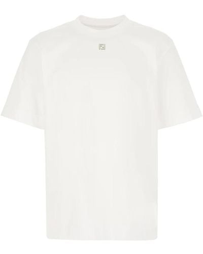 Fendi Lässiges baumwoll t-shirt - Weiß
