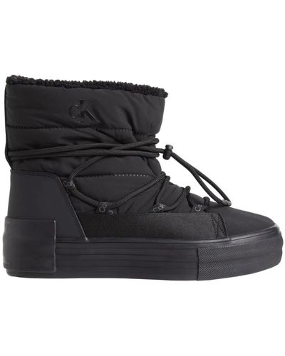 Calvin Klein Bold vulc flatf snow boot - botines negros para mujer