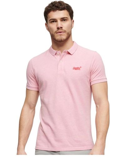 Superdry Polo-shirt mit kurzen ärmeln - Pink