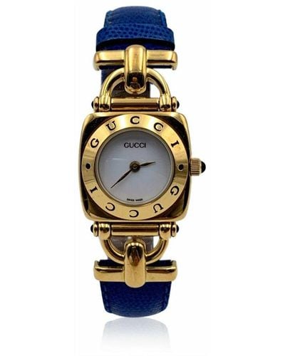 Gucci Vintage plattiertes Mod 6300 L Armbanduhr Zifferblatt - Gelb
