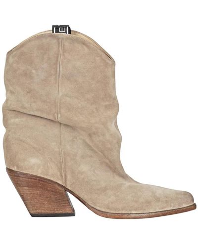 Elena Iachi Cowboy Boots - Natural