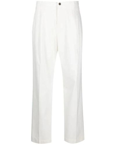 BRIGLIA Pantalones blancos de modal