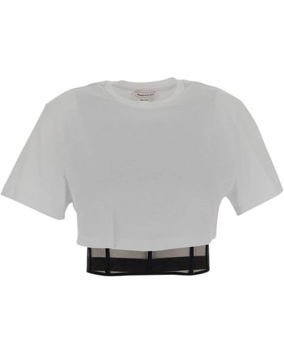 Alexander McQueen Edgy corset t-shirt - Grau