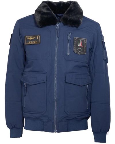 Aeronautica Militare Giubbino imbottito pilot ab106 colore blu