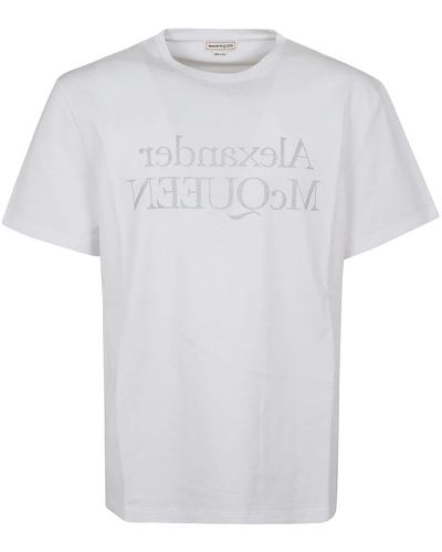 Alexander McQueen Weißes t-shirt mit logoaufdruck