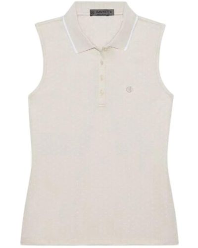 G/FORE Polo sin mangas a lunares stone heather - Blanco