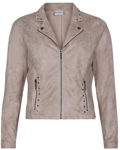 iN FRONT Leather Jackets - Grey