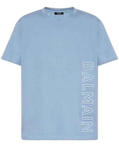 Balmain Magliette con logo - Blu