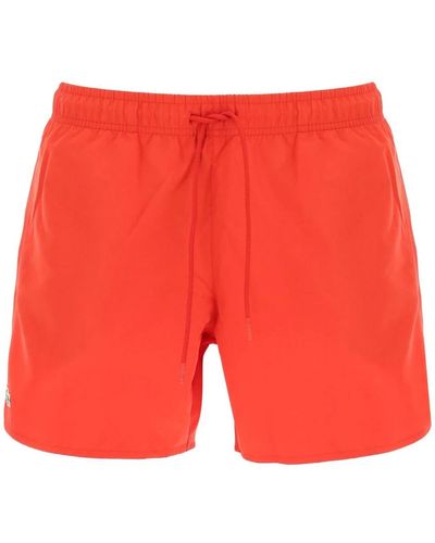 Lacoste Logo patch badehose - Rot