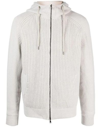 Herno Sweatshirts & hoodies > zip-throughs - Blanc