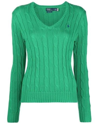 Ralph Lauren V-Neck Knitwear - Green