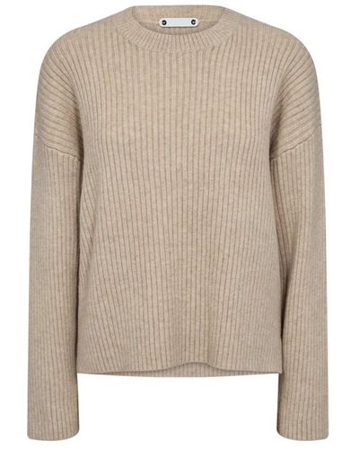 co'couture Round-Neck Knitwear - Natural