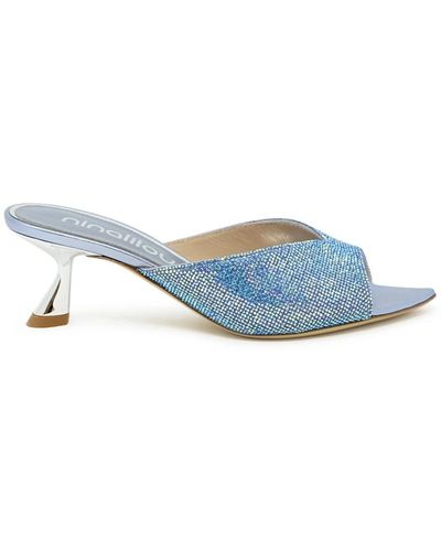 Ninalilou Shoes > heels > heeled mules - Bleu