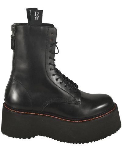R13 Lace-Up Boots - Black