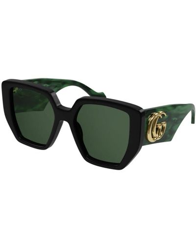 Gucci Stylische sonnenbrille schwarz gg0956s - Grün