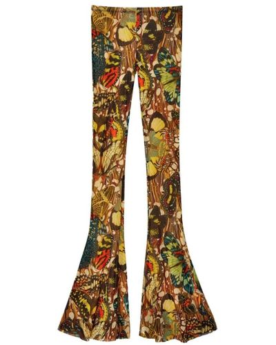 Jean Paul Gaultier Pantalone in mesh giallo/ - Metallizzato