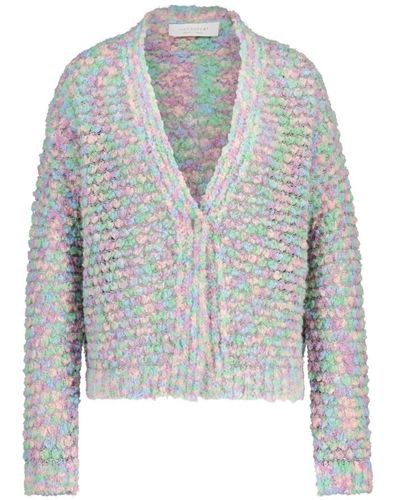 Rich & Royal Cardigan oversize in misto lana con filo glitter - Blu