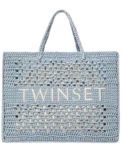 Twin Set Bags > tote bags - Bleu