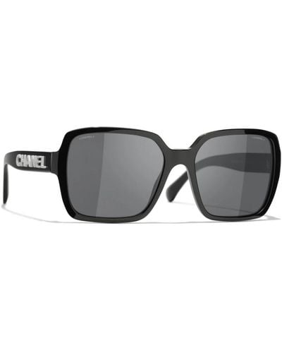 Chanel Quadratische sonnenbrille mit degradationsfilter - Schwarz