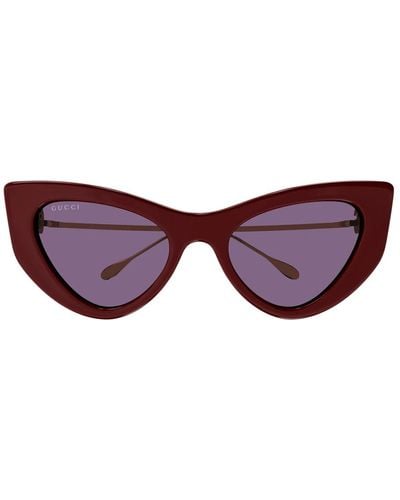 Gucci Flache front cat-eye sonnenbrille gg1565s - Lila