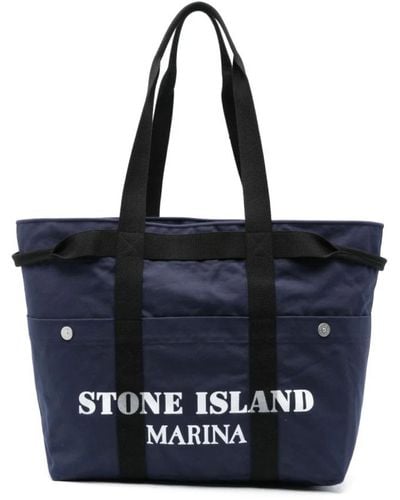 Stone Island Tote Bags - Blue