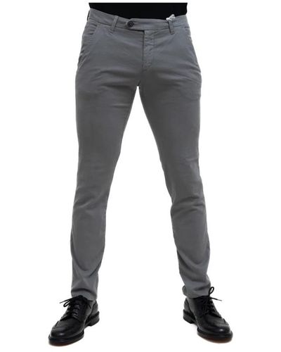 Roy Rogers Slim-Fit Trousers - Grey