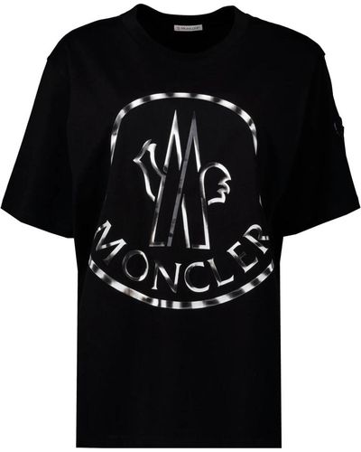 Moncler Metallic logo t-shirt - Schwarz