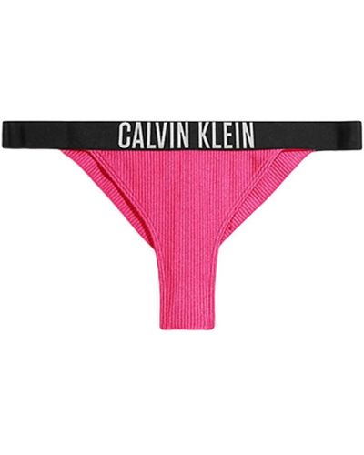 Calvin Klein Costume da bagno rosa stampato per donne