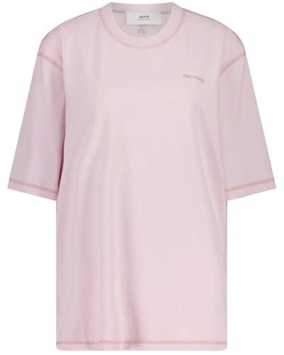 Ami Paris Tops > t-shirts - Rose