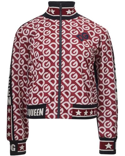 Dolce & Gabbana Zip 'd&g queen' sweatshirt - Rot