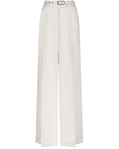 Zimmermann Wide Trousers - White