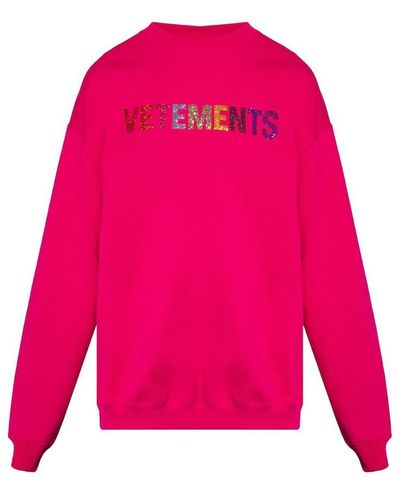 Vetements Sweatshirt with logo - Rosa