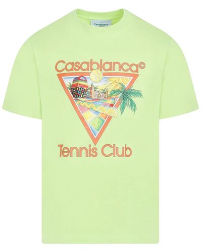 Casablancabrand Grünes t-shirt mit grafiklogo