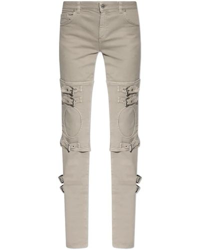Blumarine Ausgestellte jeans mit schnallen - Grau