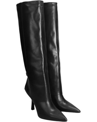 GISÉL MOIRÉ High Boots - Black