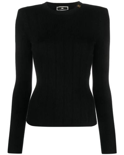 Elisabetta Franchi Round-Neck Knitwear - Black