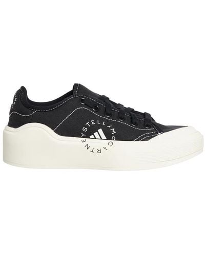 adidas By Stella McCartney Zapatillas de lona con costuras visibles - Negro