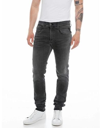 Replay Jeans Anbass Slim-Fit Hyperflex mit Stretch - Grau