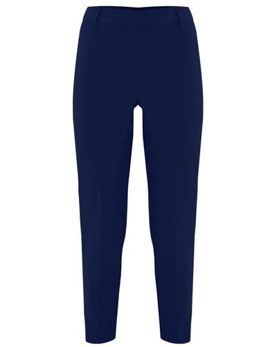 Kocca Pantaloni dritti con piega e panti per cintura - Blu