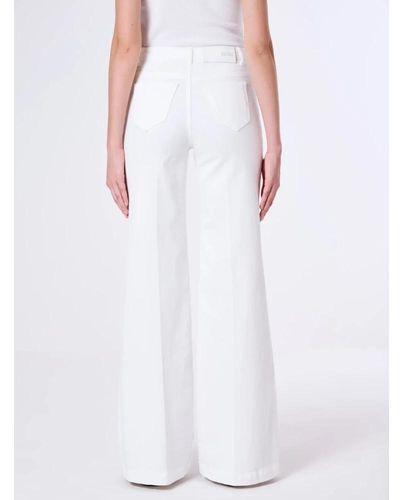 ViCOLO Jeans palazzo bianchi a vita alta - Bianco