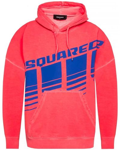 DSquared² Oversize logo sweatshirt mit kapuze dsqua2 - Pink