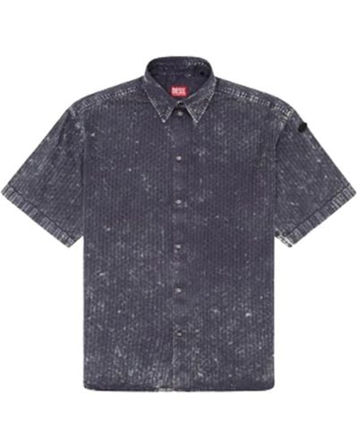 DIESEL Short Sleeve Shirts - Blue