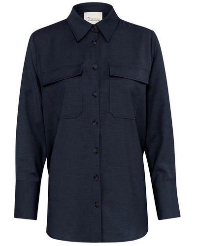 My Essential Wardrobe Classica janemw shirt bluser in total eclipse