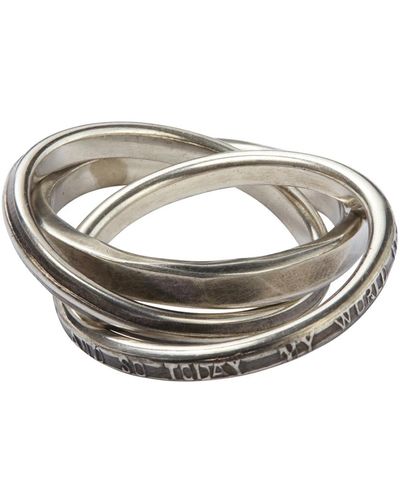 Werkstatt:münchen Set di anelli in argento 925 - Metallizzato