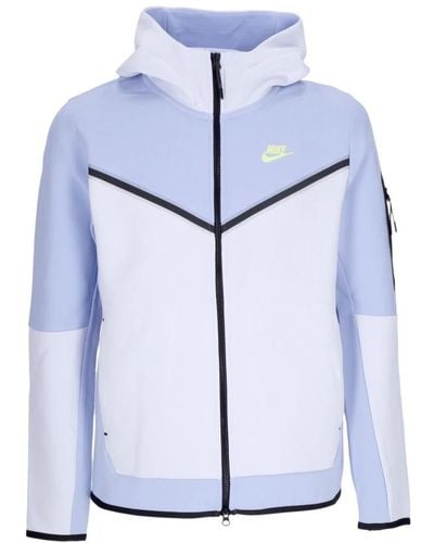 Nike Leichter zip hoodie tech fleece sportbekleidung - Blau
