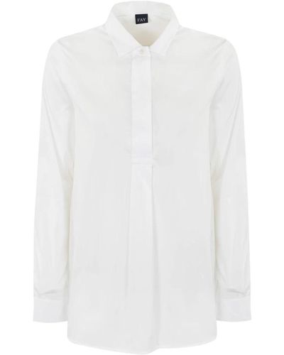 Fay Camicia bianca cotone manica lunga - Bianco