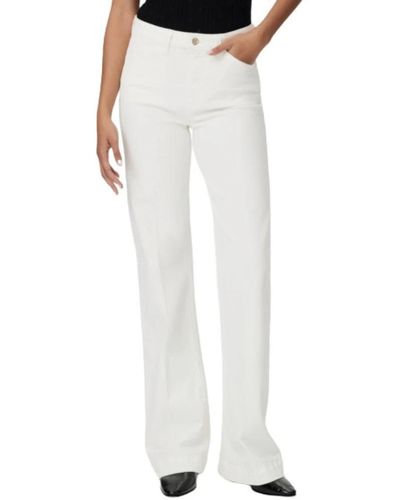 PAIGE Straight Trousers - White
