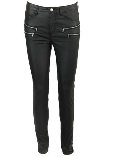 Freequent Slim-Fit Trousers - Black
